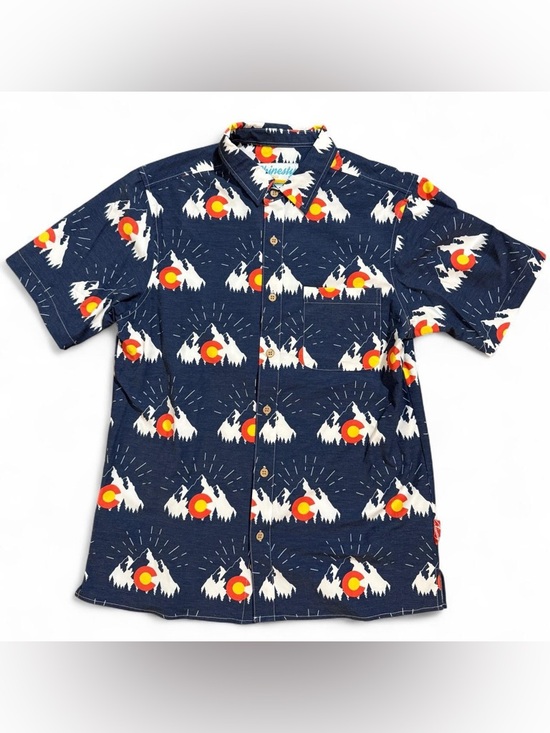 Shinesty Other - Shinesty Colorado Mountain Print Button Up Shirt Men’s Medium